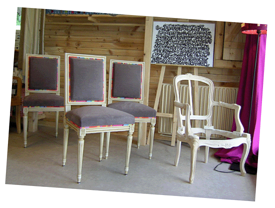 chaises Louis XVI-double passepoil-toiles du soleil