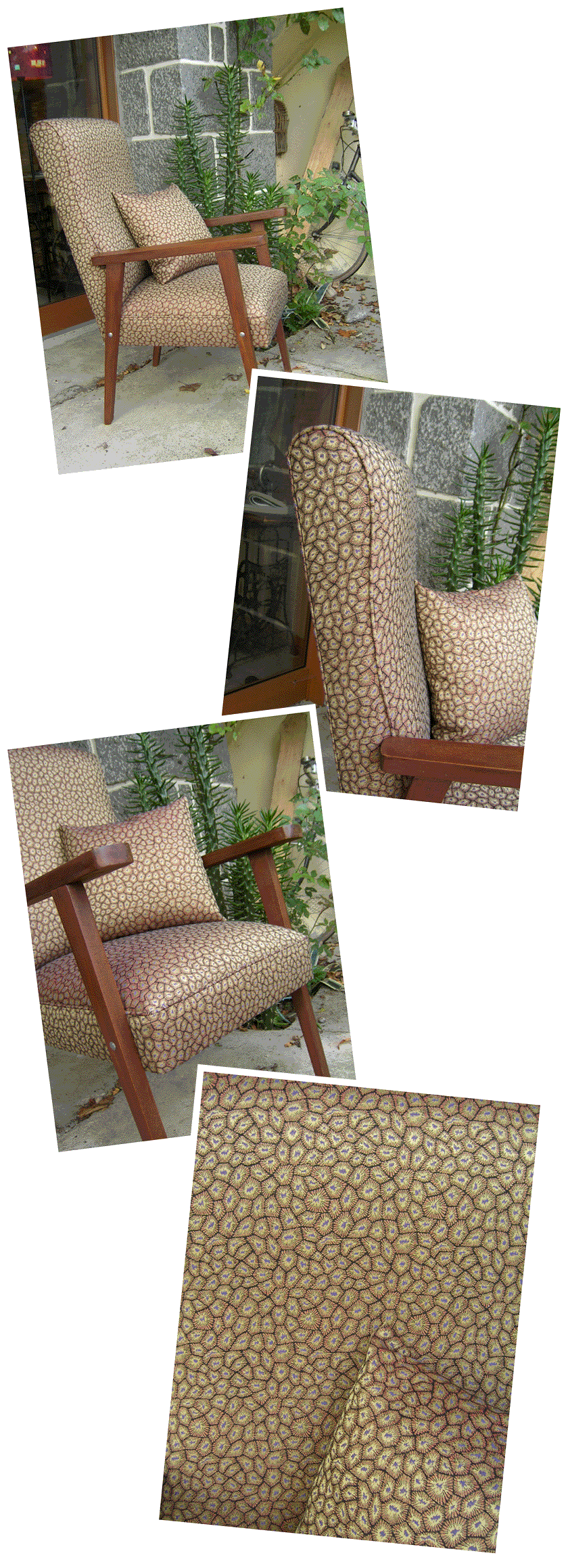 fauteuil des années 50 tissus de chez Casal