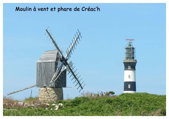 moulin à vent et phare du Créac'h